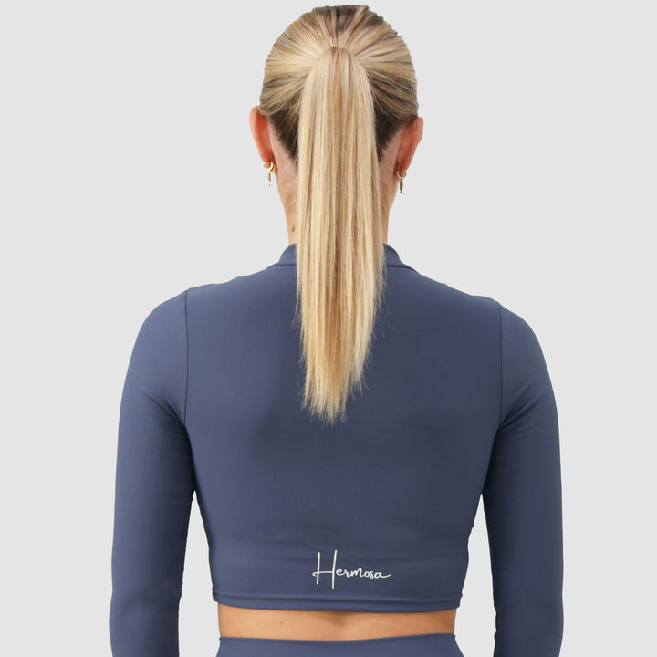 Hermosa Signature Gym Crop Black Long Sleeve