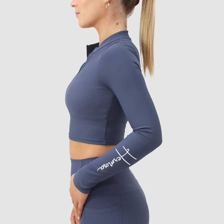 Hermosa Signature Gym Crop Black Long Sleeve