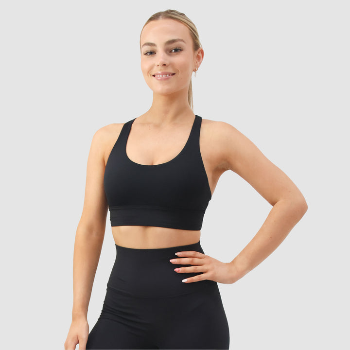 Luna Active Compress and Compact Light Blue-Grey Sports Bra