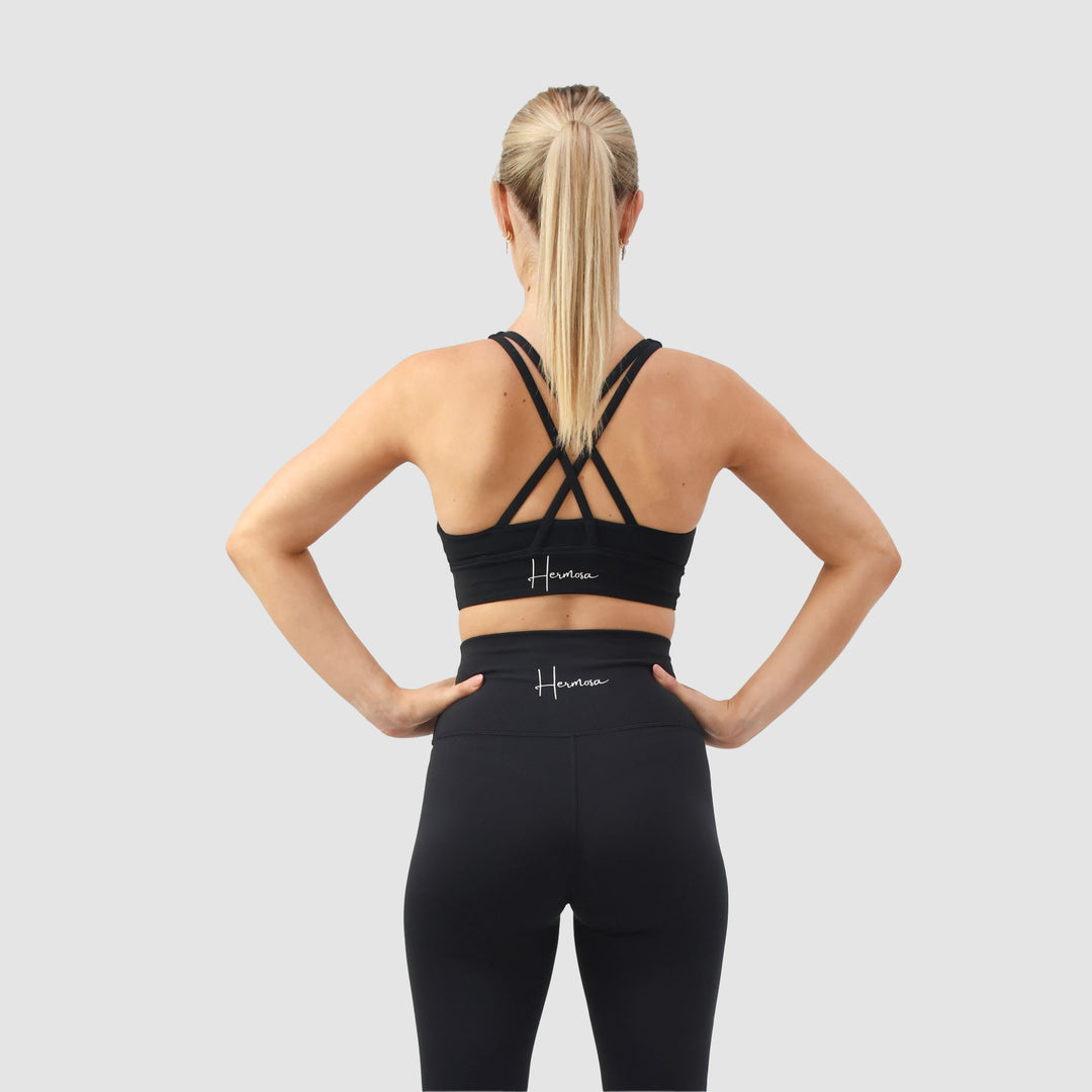 Luna Active Compress and Compact Black Sports Bra