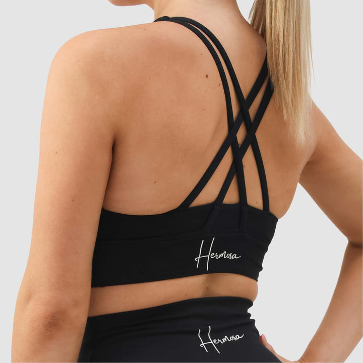 Luna Active Compress and Compact Black Sports Bra