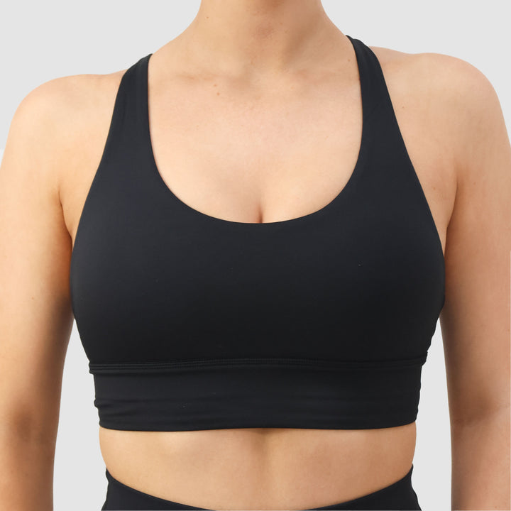 Luna Active Compress and Compact Light Blue-Grey Sports Bra