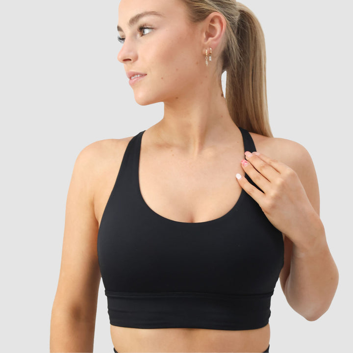 Luna Active Compress and Compact Light Blue-Grey Sports Bra