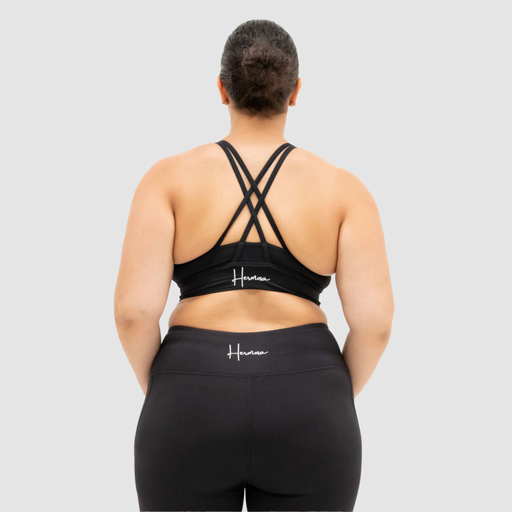 Luna Active Compress and Compact Black Sports Bra