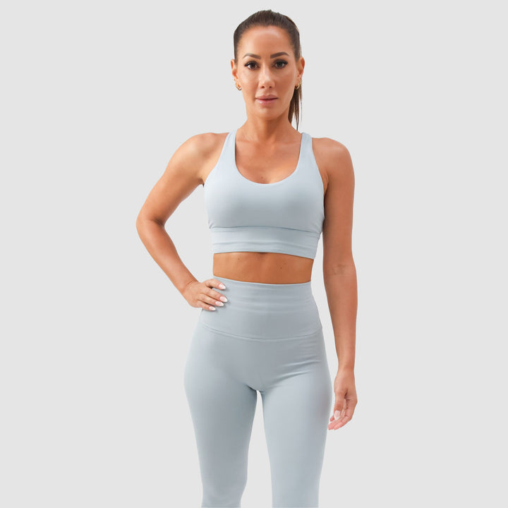 Luna Active Compress and Compact Light Blue-Grey Sports Bra