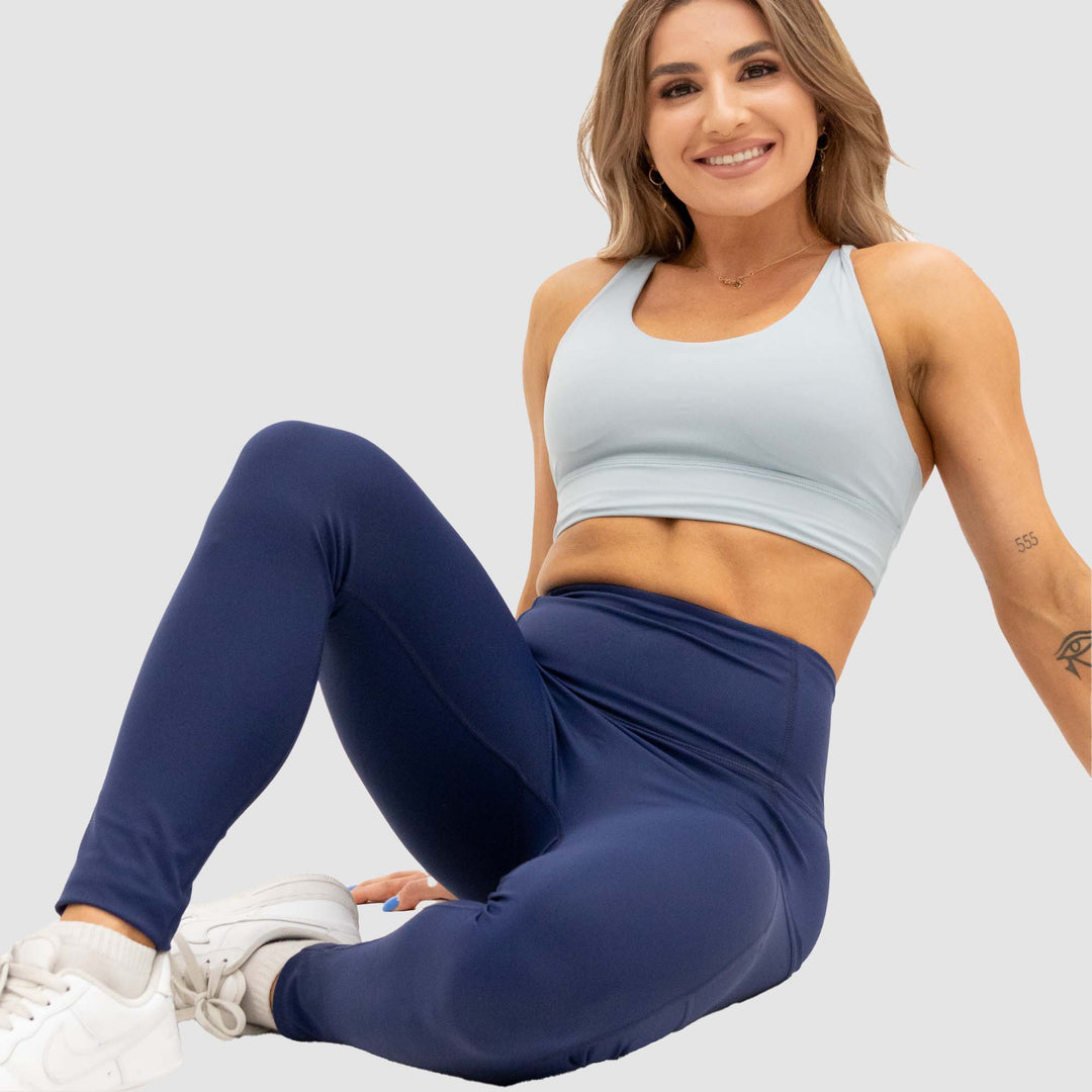 Luna Active Compress and Compact Light Blue-Grey Sports Bra